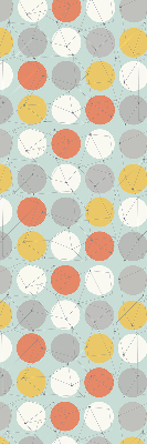 Roller blind for large window Dots connected by lines on circles