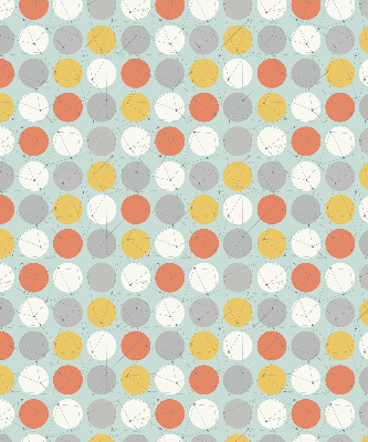 Roller blind for large window Dots connected by lines on circles