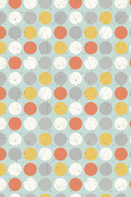 Roller blind for large window Dots connected by lines on circles