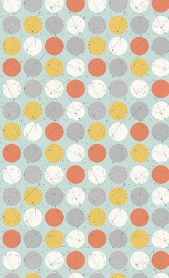 Roller blind for large window Dots connected by lines on circles
