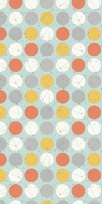 Roller blind for large window Dots connected by lines on circles