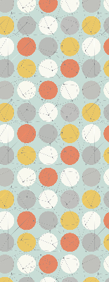 Roller blind for large window Dots connected by lines on circles