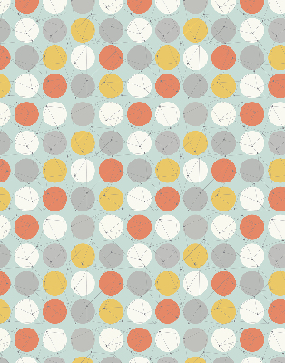 Roller blind for large window Dots connected by lines on circles