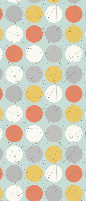 Roller blind for large window Dots connected by lines on circles