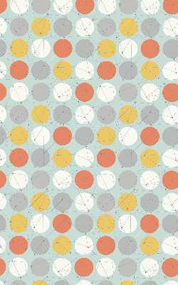 Roller blind for large window Dots connected by lines on circles