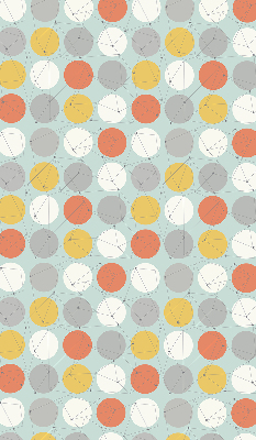 Roller blind for large window Dots connected by lines on circles