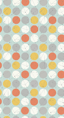Roller blind for large window Dots connected by lines on circles