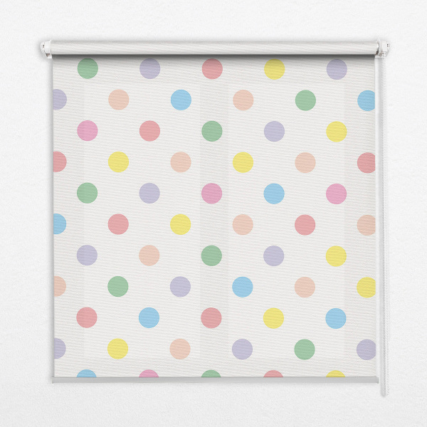 Fabric roller blind Colorful dots