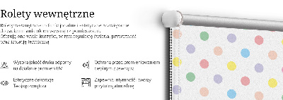 Fabric roller blind Colorful dots