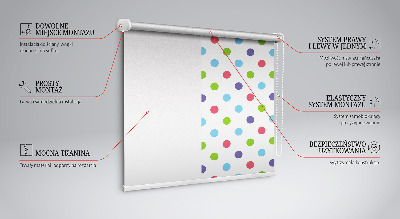 Modern roller blind Colorful dots