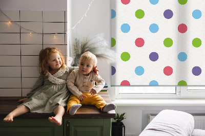 Modern roller blind Colorful dots