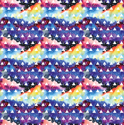Roller blind for large window White triangles on a colored background