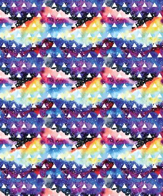 Roller blind for large window White triangles on a colored background