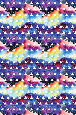 Roller blind for large window White triangles on a colored background