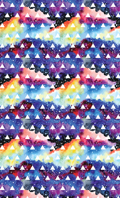 Roller blind for large window White triangles on a colored background