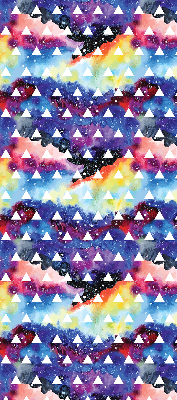 Roller blind for large window White triangles on a colored background