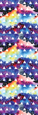 Roller blind for large window White triangles on a colored background