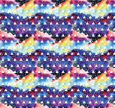 Roller blind for large window White triangles on a colored background