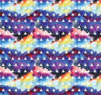 Roller blind for large window White triangles on a colored background