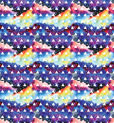 Roller blind for large window White triangles on a colored background
