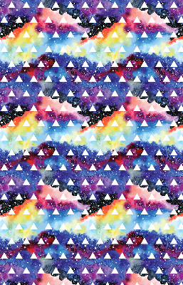 Roller blind for large window White triangles on a colored background
