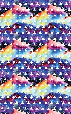 Roller blind for large window White triangles on a colored background