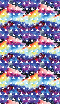 Roller blind for large window White triangles on a colored background