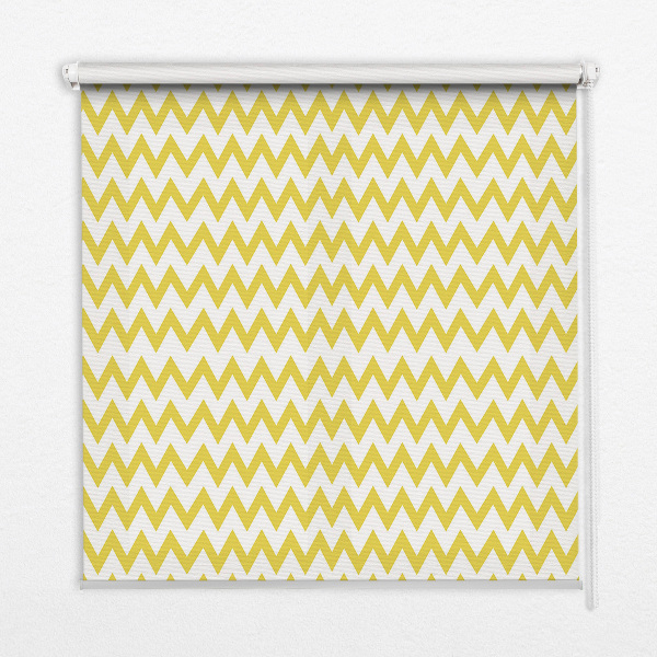 Fabric roller blind Yellow zigzags
