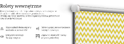 Fabric roller blind Yellow zigzags