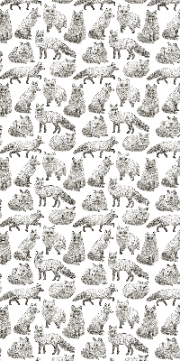 Modern roller blind Gray foxes