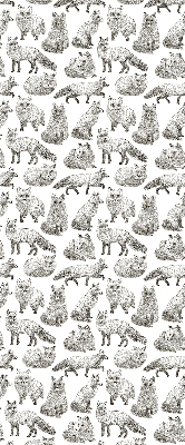 Modern roller blind Gray foxes