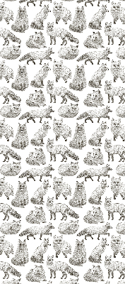Modern roller blind Gray foxes