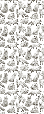 Modern roller blind Gray foxes