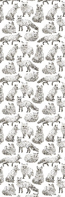 Modern roller blind Gray foxes