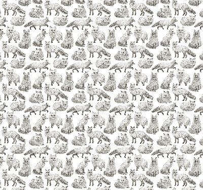 Modern roller blind Gray foxes