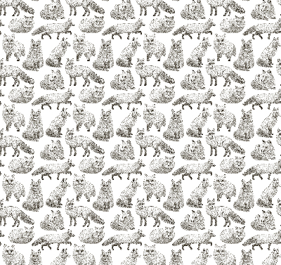 Modern roller blind Gray foxes