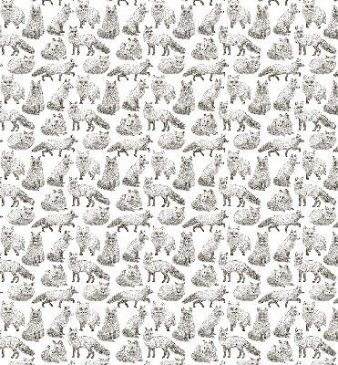 Modern roller blind Gray foxes