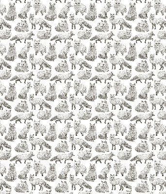 Modern roller blind Gray foxes
