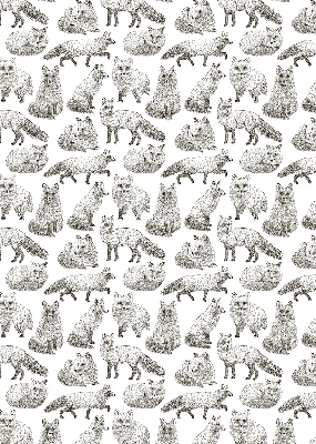 Modern roller blind Gray foxes