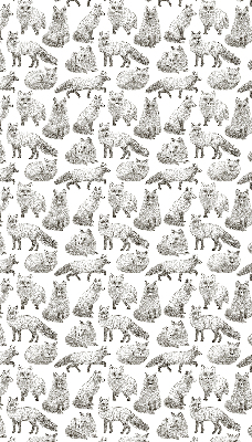 Modern roller blind Gray foxes