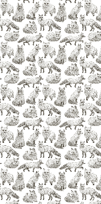 Modern roller blind Gray foxes