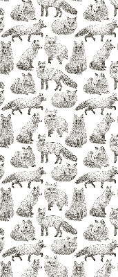 Modern roller blind Gray foxes