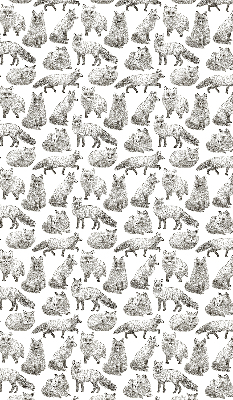 Modern roller blind Gray foxes