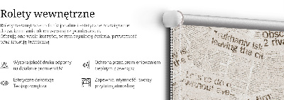 Roller blind for large window Newspapers