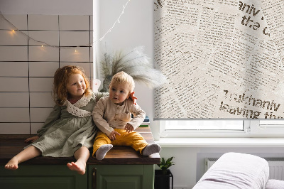 Roller blind for large window Newspapers