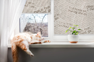 Roller blind for large window Newspapers