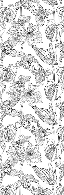 Fabric roller blind Sketched flowers
