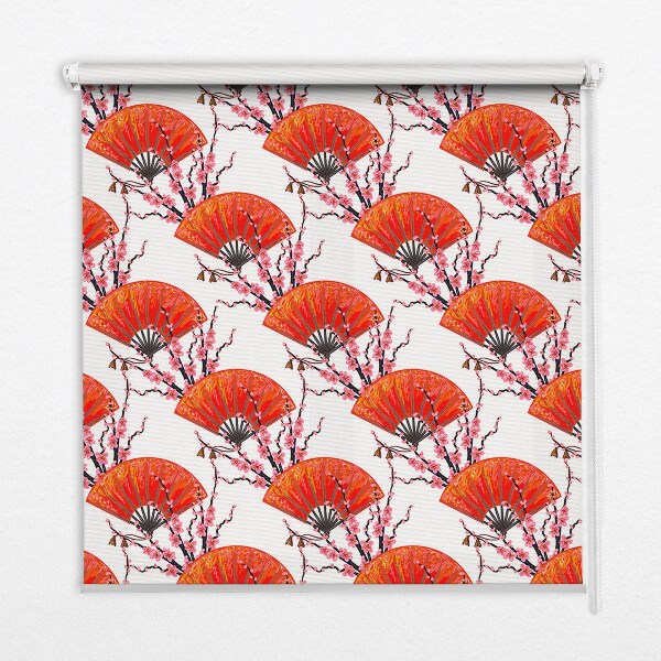 Modern roller blind Red fans