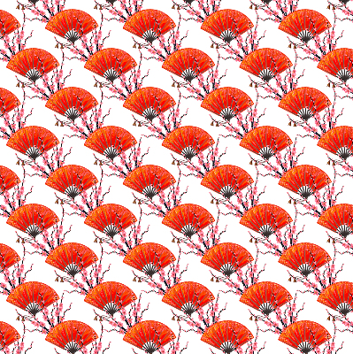 Modern roller blind Red fans