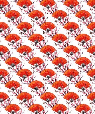 Modern roller blind Red fans